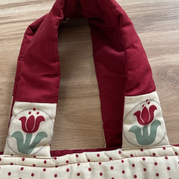 ✨ Cottagecore Folklore Era Quilted Tulip Floral Tote Bag - Picture 6 of 11